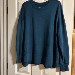 Time and Tru Rust and teal Pullovers.